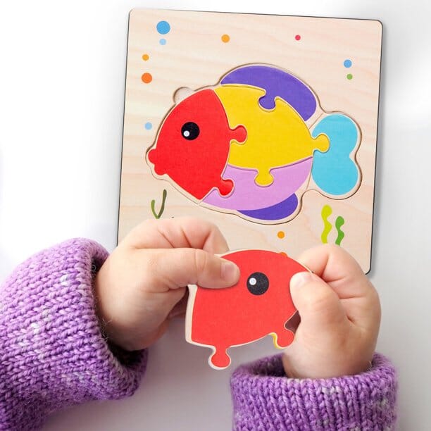 Puzzle en Bois - PuzzlePals™ - Poisson - Les Mini Apprentis