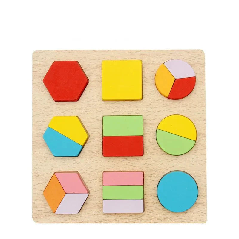 Puzzle en bois - WoodStack™ - Formes Géométriques - Les Mini Apprentis