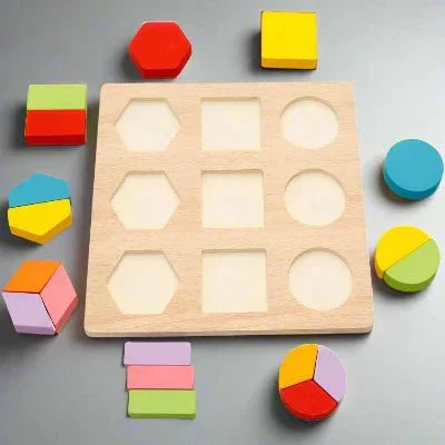 Puzzle en bois - WoodStack™ - Formes Géométriques - Les Mini Apprentis