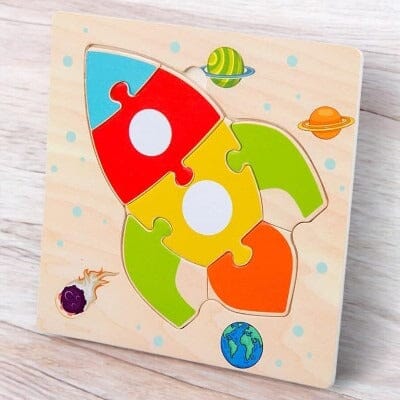Puzzle en Bois - PuzzlePals™ - Fusée - Les Mini Apprentis