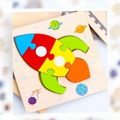Puzzle en Bois - PuzzlePals™ - Fusée - Les Mini Apprentis