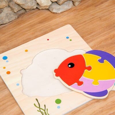 Puzzle en Bois - PuzzlePals™ - Poisson - Les Mini Apprentis
