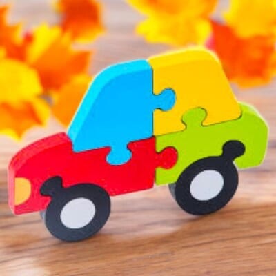 Puzzle en Bois - PuzzlePals™ - Voiture - Les Mini Apprentis